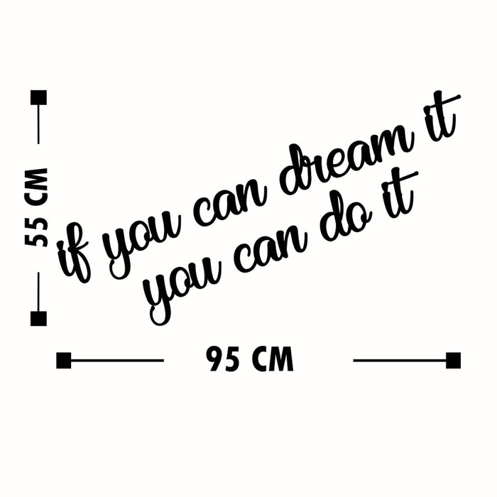 Wallity If You Can Dream It You Can Do It Escultura de pared Wallity If You Can Dream It You Can Do It Escultura de pared